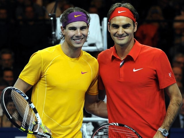 Rafael Nadal und Roger Federer. Rafael Nadal und Roger Federer.