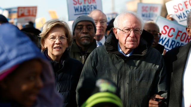 Elizabeth Warren und Bernie Sanders Elizabeth Warren und Bernie Sanders