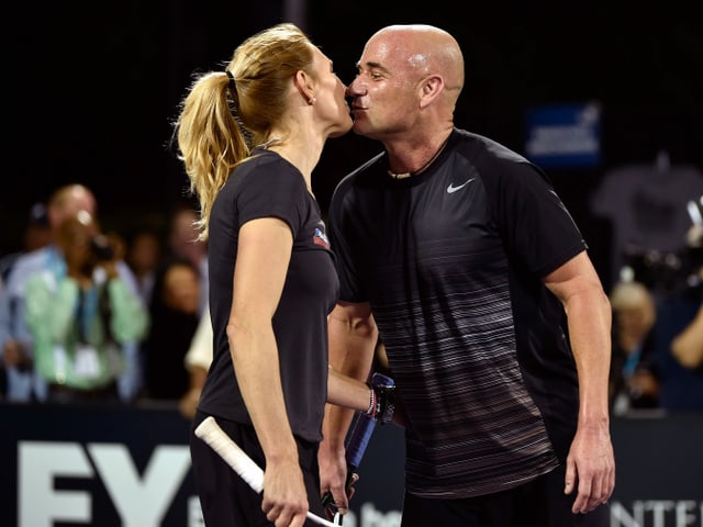 Seit 1999 ein Paar: Steffi Graf und Andre Agassi. Seit 1999 ein Paar: Steffi Graf und Andre Agassi.