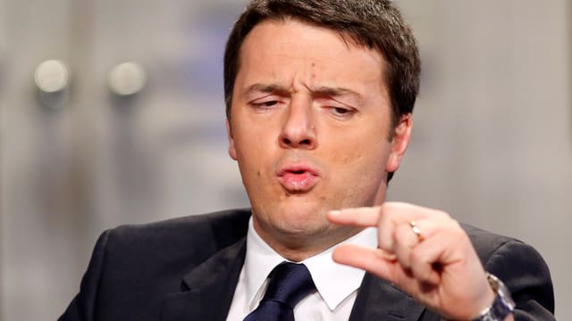 Der italienische Ministerpräsident Renzi im Porträt.