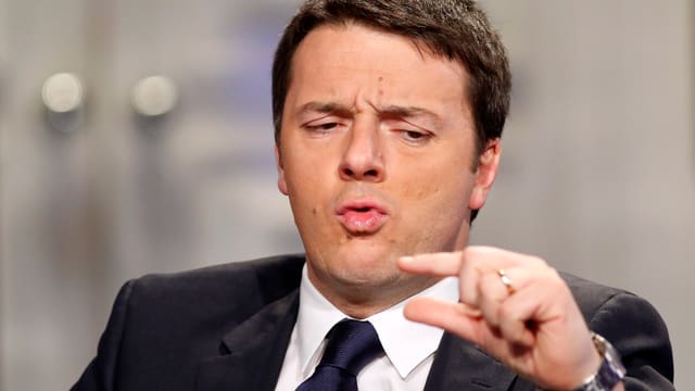 Der italienische Ministerpräsident Renzi im Porträt. Der italienische Ministerpräsident Renzi im Porträt.