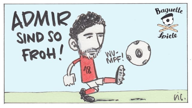 Zeichnung von Admir Mehmedi.