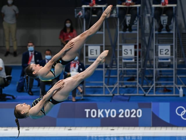 Das deutsche Wasserspringer-Duo Lena Hentschel und Tina Punzel.