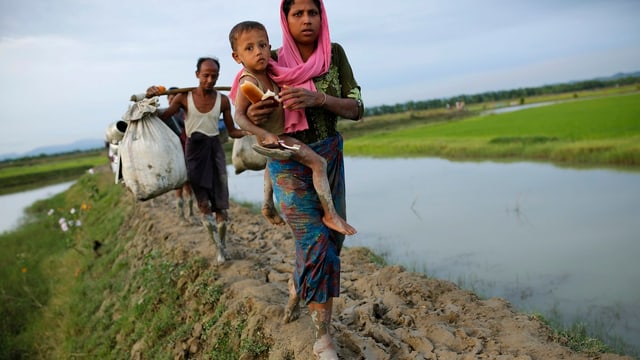 Rohingya auf der Flucht.