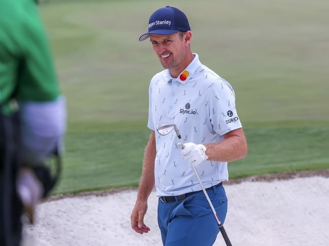 Justin Rose nach der 1. Runde in Augusta. Justin Rose nach der 1. Runde in Augusta.