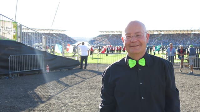 Rene Wirz in der Arena. Rene Wirz in der Arena.