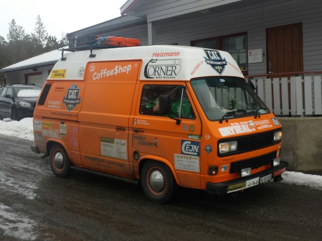 Abenteuer pur! «Mein Baby an der norwegischen/schwedischen Grenze nach der Rückreise vom Nordkap.» Der orange Held von SRF 3 Hörer Thom.