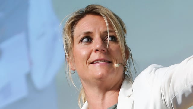 Béatrice Wertli in Nahaufnahme. Béatrice Wertli in Nahaufnahme.