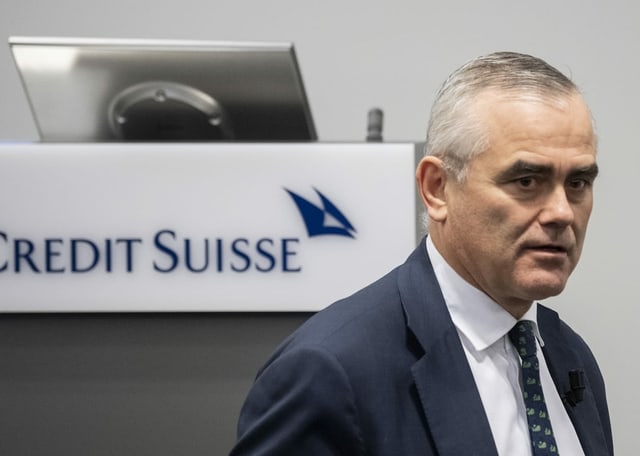 Thomas Gottstein steht vor einem Credit Suisse-Logo