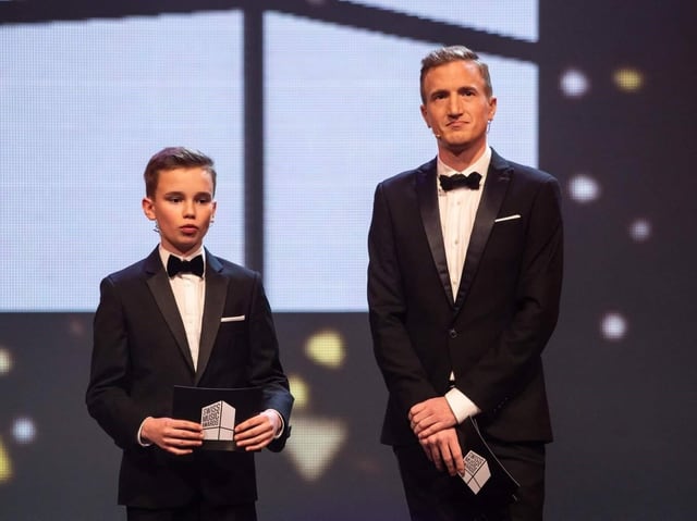 Micha und Büssi auf der Bühne Micha und Büssi auf der Bühne