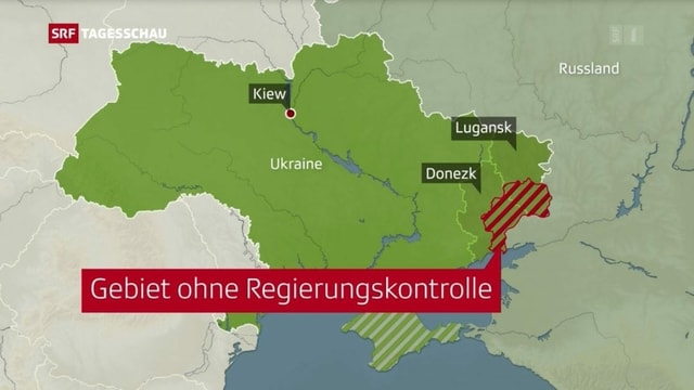 Karte Ukreine und umkämpfte Gebiete Karte Ukreine und umkämpfte Gebiete
