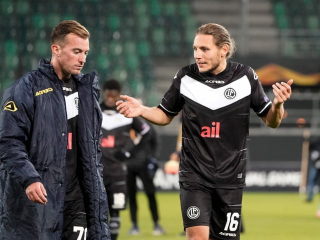 Die Offensivabteilung um Marco Aratore (links) erzielte in der bisherigen Europa-League-Kampagne nur 1 Tor. Die Offensivabteilung um Marco Aratore (links) erzielte in der bisherigen Europa-League-Kampagne nur 1 Tor.