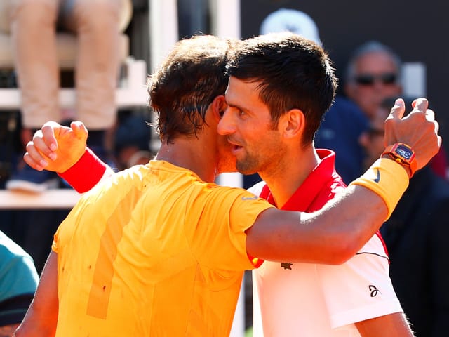 Rafael Nadal und Novak Djokovic. Rafael Nadal und Novak Djokovic.