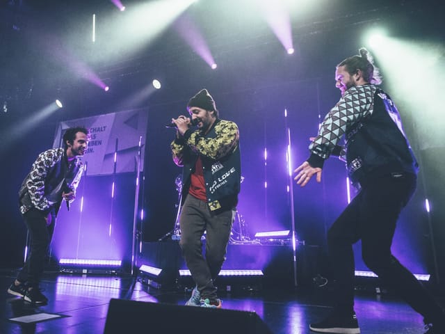 Lo & Leduc performen im KKL am Benefiz-Konzert für «Jeder rappen zählt».