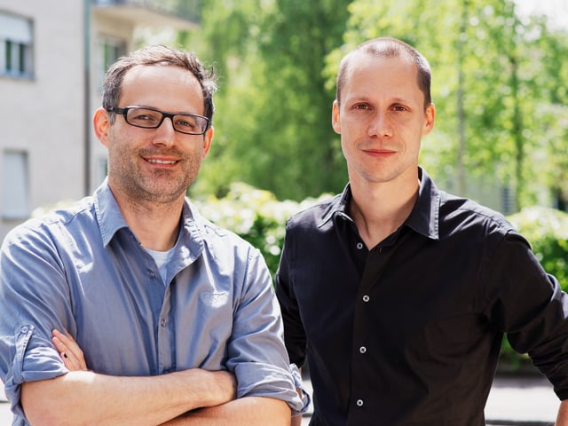RTR-Moderator Livio Foffa wird SRF 3 Moderator Mario Torriani mit rätoromanischen Wort und Witz zur Seite stehen. RTR-Moderator Livio Foffa wird SRF 3 Moderator Mario Torriani mit rätoromanischen Wort und Witz zur Seite stehen.