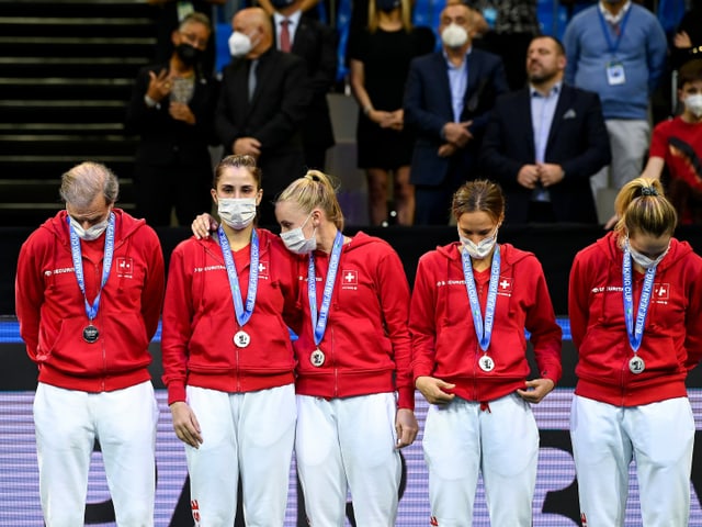 Unmittelbar nach der Final-Niederlage überwiegt beim Schweizer Team die Enttäuschung. Unmittelbar nach der Final-Niederlage überwiegt beim Schweizer Team die Enttäuschung.
