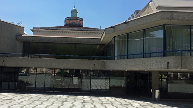 Das Konferenzgebäude in Lugano. Das Konferenzgebäude in Lugano.