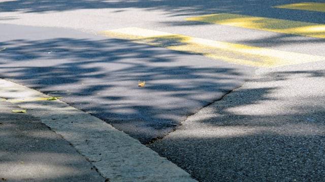Strassenbelag bei Fussgängerstreifen Strassenbelag bei Fussgängerstreifen