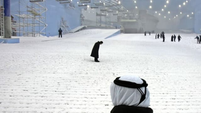 Blick in eine Skihalle in Dubai. Blick in eine Skihalle in Dubai.
