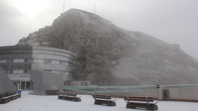Schwach verschneiter Pilatus am 24. August. Schwach verschneiter Pilatus am 24. August.