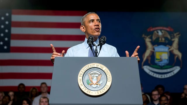 Obama am Rednerpult Obama am Rednerpult