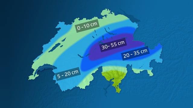 Karte von der Schweiz. Karte von der Schweiz.