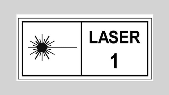 Symbol für Laserpointer Stärkeklasse 1 Symbol für Laserpointer Stärkeklasse 1