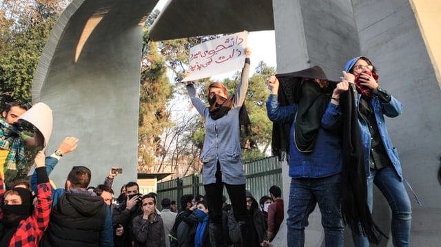 Demonstranten in Teheran, Iran. Demonstranten in Teheran, Iran.