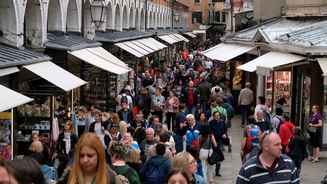 Menschenmassen in Venedig. Menschenmassen in Venedig.