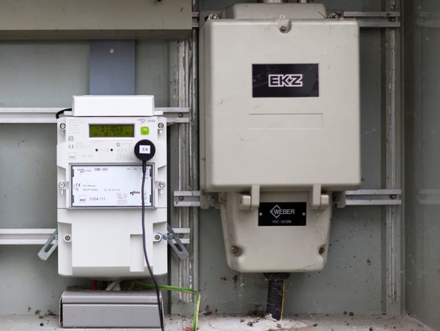 Smartmeter, installiert an einem Haus in Dietikon. Smartmeter, installiert an einem Haus in Dietikon.