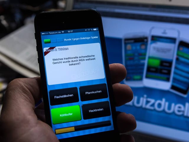 Frage-Screen der Quizduell-App