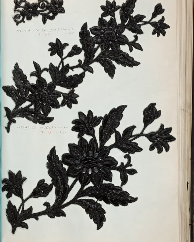 Schwarzes Stickereimuster Schwarzes Stickereimuster