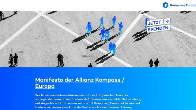 Screenshot Webseite «Kompass/Europa»