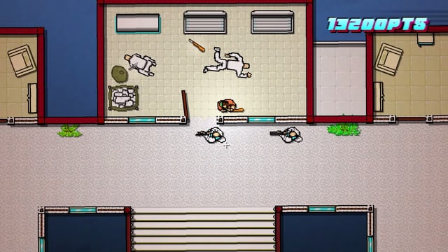 Eine Spielszene des Games «Hotline Miami 2: Wrong Number». Eine Spielszene des Games «Hotline Miami 2: Wrong Number».