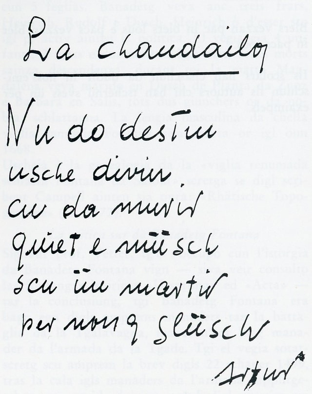 Manuscrit dad Artur Caflisch Manuscrit dad Artur Caflisch
