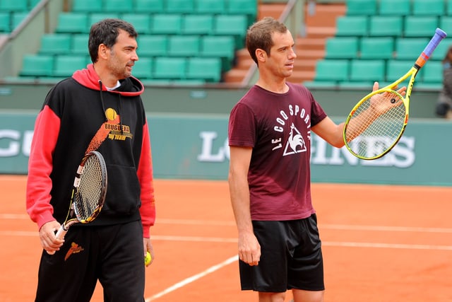 Sergi Bruguera und Richard Gasquet. Sergi Bruguera und Richard Gasquet.