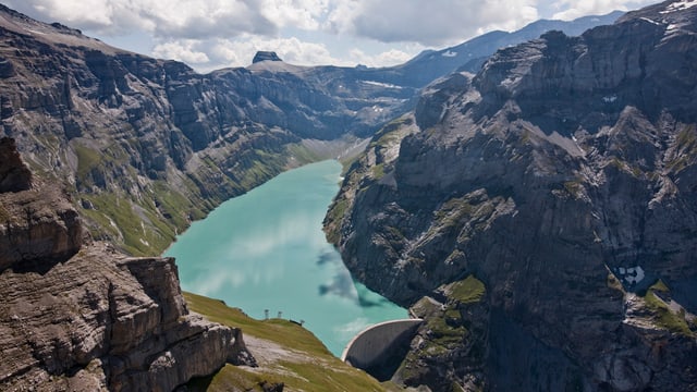 Stausee Limmerensee, fotografiert aus der Luft. Stausee Limmerensee, fotografiert aus der Luft.