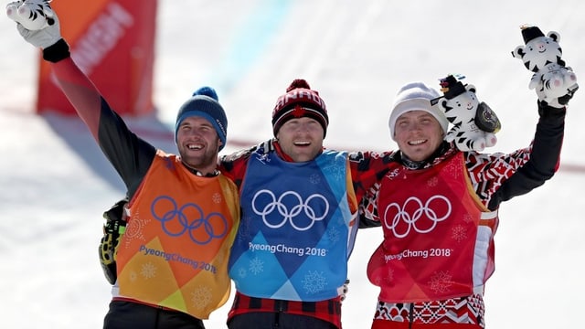 Marc Bischofberger (Silber), Kevin Drury (Gold) und Sergej Ridzik (Bronze). Marc Bischofberger (Silber), Kevin Drury (Gold) und Sergej Ridzik (Bronze).