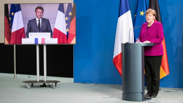 Merkel und Macron. Merkel und Macron.
