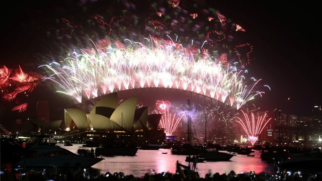 Fieu artifizial a Sydney. Fieu artifizial a Sydney.