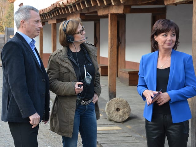 Reto Lipp, Aufnahmeleiterin und Monika Fasnacht