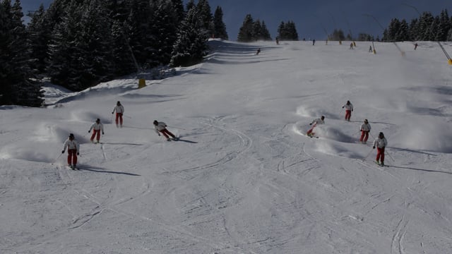 8 skiunz en 2 colonnas da 4 che fan stortas lungas sin pista. En mintga colonna è 1 skiunz vi da vargar ils auters 3. 8 skiunz en 2 colonnas da 4 che fan stortas lungas sin pista. En mintga colonna è 1 skiunz vi da vargar ils auters 3.