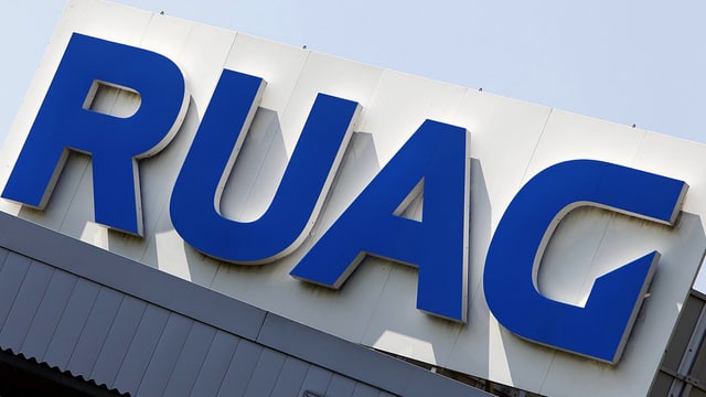 Ruag-Schriftzug. Ruag-Schriftzug.