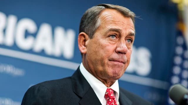 John Boehner in harten Budgetverhandlungen. John Boehner in harten Budgetverhandlungen.