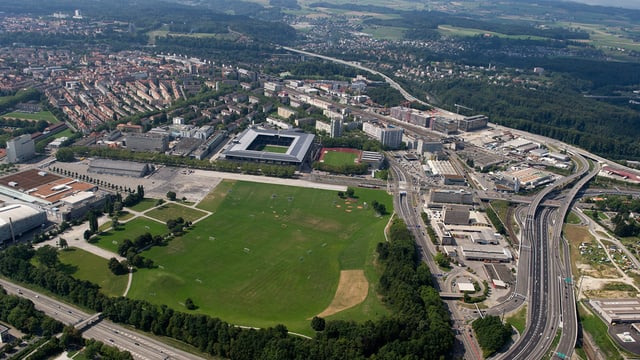 Bild von oben aufs Berner Wankdorf. Bild von oben aufs Berner Wankdorf.