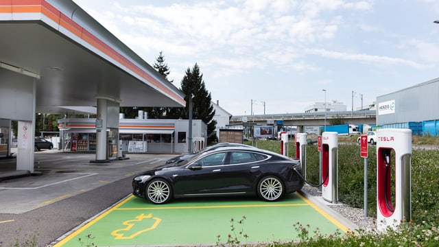 Das Elektroauto von Tesla. Das Elektroauto von Tesla.