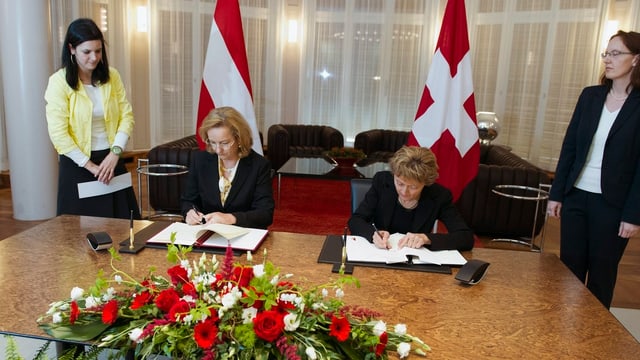 Maria Fekter und Eveline Widmer-Schlumpf Maria Fekter und Eveline Widmer-Schlumpf