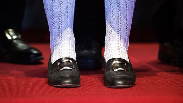 Socken und Schuhe einer Schweizer Tracht. Socken und Schuhe einer Schweizer Tracht.