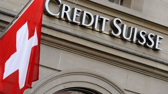 Das Logo der Grossbank Credit Suisse. Das Logo der Grossbank Credit Suisse.