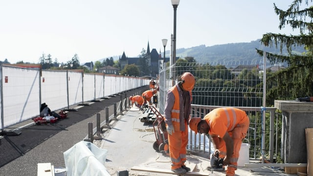 Baustelle in Bern. Baustelle in Bern.